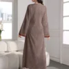 shein najma فستان ماكسي أنيق بطبعات زهرية وياقة على شكل حرف v وأكمام طويلة بطراز عربي، للربيع والخريف 17