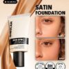 sheglam skin sync satin كريم أساس fair علامة تجارية جمال مكياج ميكب مستحضرات تجميل للنساء الفتيات مثالي لفصل الصيف الربيع مثالي ل y2k أزياء أنيقة عيد الأم هدية حفلة جاهز أفضل لون 16