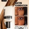 sheglam skin sync satin كريم أساس fair علامة تجارية جمال مكياج ميكب مستحضرات تجميل للنساء الفتيات مثالي لفصل الصيف الربيع مثالي ل y2k أزياء أنيقة عيد الأم هدية حفلة جاهز أفضل لون 26