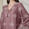 al najma فستان ماكسي بأكمام طويلة وياقة على شكل حرف v بطبعة زهرية بأسلوب عربي فضفاض للنساء 6
