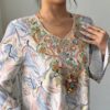 yasmyna فستان نسائي بياقة على شكل حرف v وأكمام طويلة، مطرز بترتر وطباعة ملونة فضفاض، أنيق وأنثوي بطراز عربي رومانسي 8