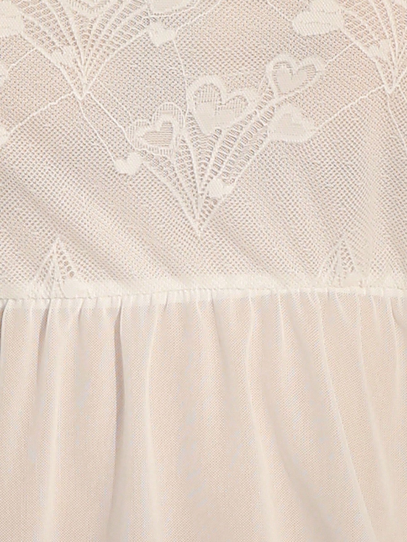 delicateallure فستان زلة من الدانتيل والشبك المرقع، ملابس داخلية مثيرة ليوم عيد الحب 9