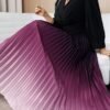 modelyn فستان أنيق ذو تدرج لون مع طيات في الذيل مقاس كبير 4