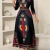 shein lady petite فستان نسائي أنيق بطباعة عتيقة، ملابس صيفية للنساء، ملابس عطلة للنساء، فساتين ربيع وصيف للنساء، فستان عطلة 5