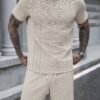 manfinity homme مجموعة تيشيرت و شورت قصير رجالي بطباعة الاحرف، ملابس قصيرة رجالية، زي رجالي manfinity homme مجموعة تيشيرت و شورت قصير رجالي بطباعة الاحرف، ملابس قصيرة رجالية، زي رجالي