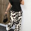 shein lune مجموعة قطعتين بنمط مربعات بلون بني أحمر داكن وبني أحمر مائل للحمرة، تصميم بسيط عادي، مناسب لجميع الفصول، مقاس كبير الحجم shein lune مجموعة قطعتين بنمط مربعات بلون بني أحمر داكن وبني أحمر مائل للحمرة، تصميم بسيط عادي، مناسب لجميع الفصول، مقاس كبير الحجم