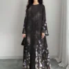 shein najma عباية كارديجان طويلة كاجوال للنساء بطبعة زهرية تدرجية ذات أكمام طويلة، مناسبة للربيع والخريف 16