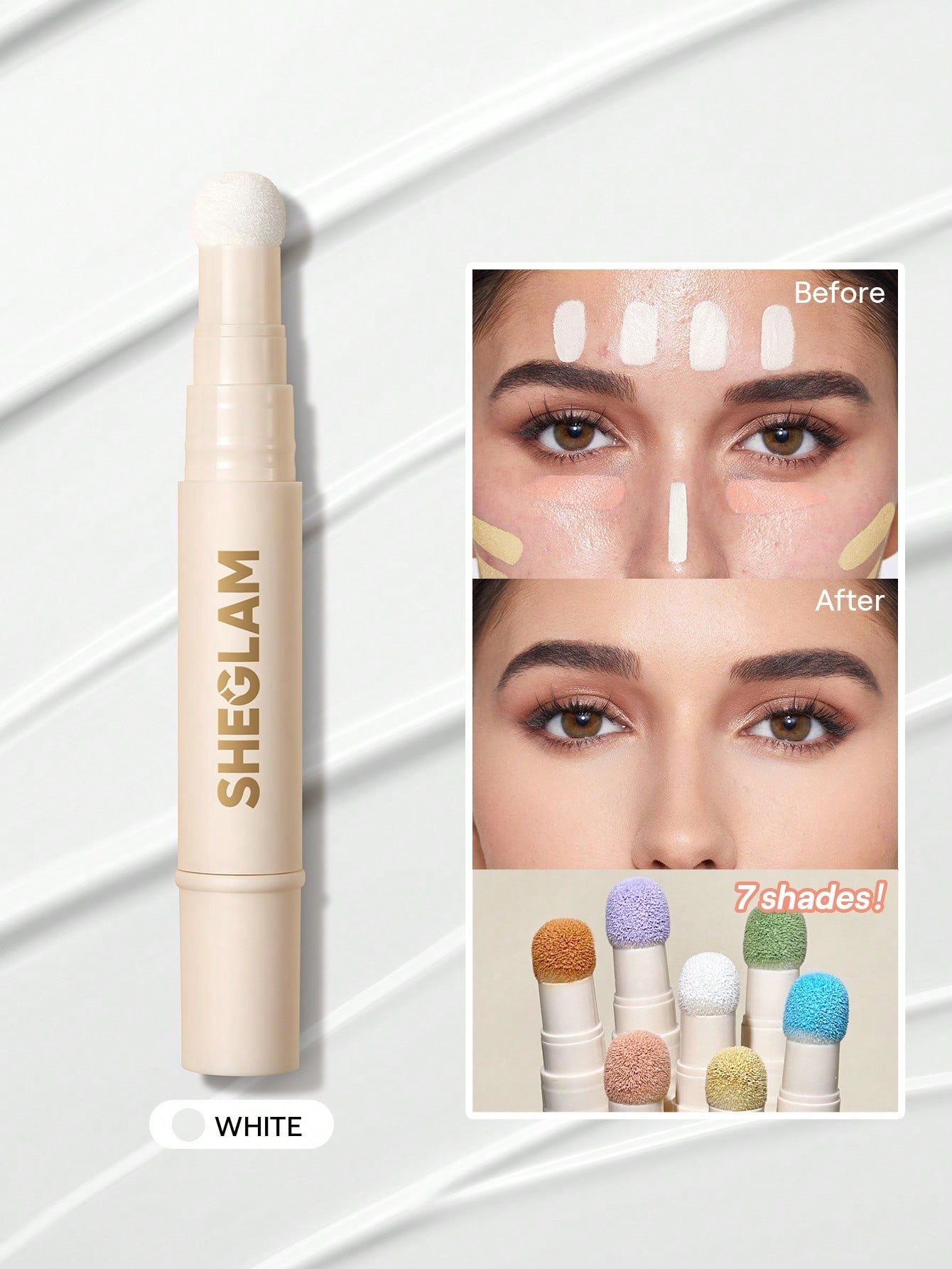 sheglam كونسيلر complexion boost رأس إسفنجي لتطبيق chantilly كونسيلر سائل غير لامع مصحح لوني يدوم طويلاً كونسيلر مرطب خفيف الوزن يدوم طوال اليوم كونسيلر كونسيلر علامة تجارية جمال مكياج ميكب مستحضرات تجميل للنساء الفتيات مثالي لفصل الصيف الربيع مثالي ل y2 5