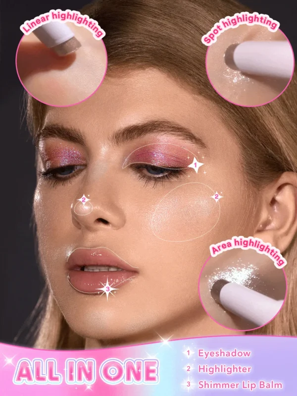 sheglam عصا ظلال العيون الكريستالية متعددة الاستخدامات بلون فضي لامع لامع يدوم طويلاً وذو صبغة عالية علامة تجارية جمال مكياج ميكب مستحضرات تجميل للنساء الفتيات مثالي لفصل الصيف الربيع مثالي ل y2k أزياء أنيقة عيد الأم هدية حفلة جاهز أفضل لون 17