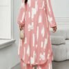 shein lady قميص كاجوال أنيق للربيع والصيف والخريف والشتاء، ياقة منسوجة، أكمام بيشوب، جيوب، أكمام طويلة، مقاسات كبيرة، بدلة أنيقة للمكتب والتنقل للربيع والصيف، ملابس صيفية للنساء، ملابس عطلة للنساء، بدلة صيفية مكونة من قطعتين 7
