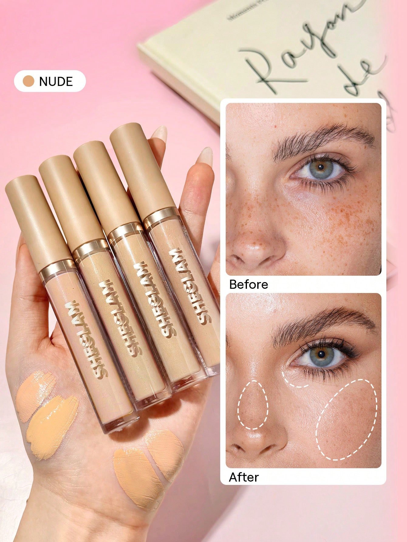 sheglam like magic كونسيلر مرطب golden علامة تجارية جمال مكياج ميكب مستحضرات تجميل للنساء الفتيات مثالي لفصل الصيف الربيع مثالي ل y2k أزياء أنيقة عيد الأم هدية حفلة جاهز أفضل لون 6