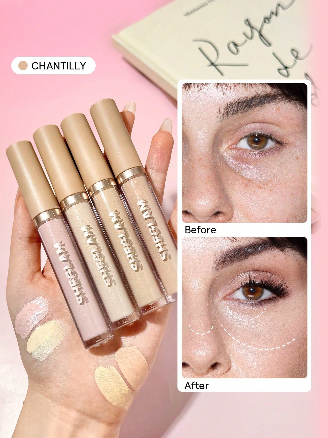 sheglam like magic كونسيلر مرطب golden علامة تجارية جمال مكياج ميكب مستحضرات تجميل للنساء الفتيات مثالي لفصل الصيف الربيع مثالي ل y2k أزياء أنيقة عيد الأم هدية حفلة جاهز أفضل لون 4