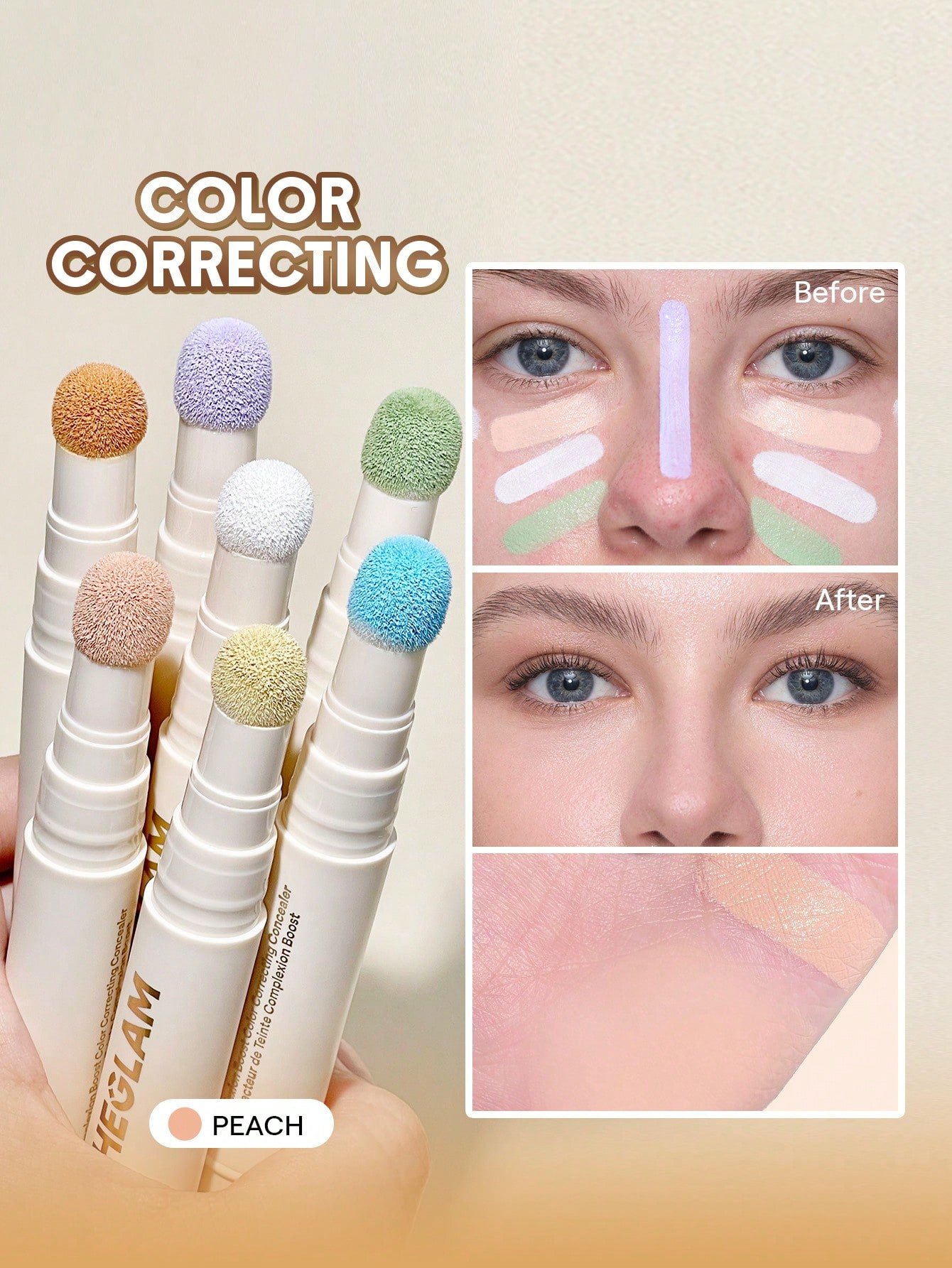 sheglam كونسيلر complexion boost رأس إسفنجي لتطبيق chantilly كونسيلر سائل غير لامع مصحح لوني يدوم طويلاً كونسيلر مرطب خفيف الوزن يدوم طوال اليوم كونسيلر كونسيلر علامة تجارية جمال مكياج ميكب مستحضرات تجميل للنساء الفتيات مثالي لفصل الصيف الربيع مثالي ل y2 6