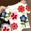 ملابس علوية قصيرة الأكمام مطبوعة بزهور للبنات الصغيرات، تصميم بسيط مناسب للصيف 4
