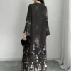shein najma عباية كارديجان طويلة كاجوال للنساء بطبعة زهرية تدرجية ذات أكمام طويلة، مناسبة للربيع والخريف 15