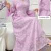 yasmyna فستان أنيق بلون أحادي الرقبة على شكل حرف v مع ربطة مزدوجة الجانب وأكمام واسعة مفتوحة 8