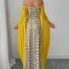shein franclia فستان عطلة أخضر كاجوال بأكمام طويلة مطبوع بتباين الشبكة 2