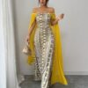 shein franclia فستان عطلة أخضر كاجوال بأكمام طويلة مطبوع بتباين الشبكة 8