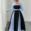shein elenzya فستان نسائي أنيق بياقة مربوطة وأكمام طويلة، فستان نسائي، ملابس رسمية نسائية، فساتين نسائية أنيقة، طقم ملابس نسائية كلاسيكي أنيق 7