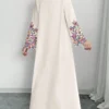 shein najma فستان ماكسي أنيق بطبعة رقمية ملونة بنمط الكرمة، طويل الأكمام وياقة على شكل حرف v، للربيع والخريف 14