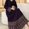 shein najma فستان طويل الأكمام بياقة على شكل حرف v مزخرف بطبعات هندسية وزهرية متناظرة للنساء، فستان أنيق بطراز عربي، للربيع/الصيف 9