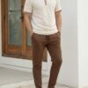 manfinity homme قميص بولو بياقة سحاب من قماش ذو ملمس، مناسب للارتداء في المنزل والخروجات والمكتب