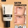 sheglam skin sync satin كريم أساس fair علامة تجارية جمال مكياج ميكب مستحضرات تجميل للنساء الفتيات مثالي لفصل الصيف الربيع مثالي ل y2k أزياء أنيقة عيد الأم هدية حفلة جاهز أفضل لون 6