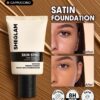 sheglam skin sync satin كريم أساس fair علامة تجارية جمال مكياج ميكب مستحضرات تجميل للنساء الفتيات مثالي لفصل الصيف الربيع مثالي ل y2k أزياء أنيقة عيد الأم هدية حفلة جاهز أفضل لون 21