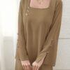 yasmyna جلابيات قفاطين فستان نسائي بقصة فضفاضة بطراز عربي مع نسيج زهري يدوي الصنع وزخرفة الفيونكة 3