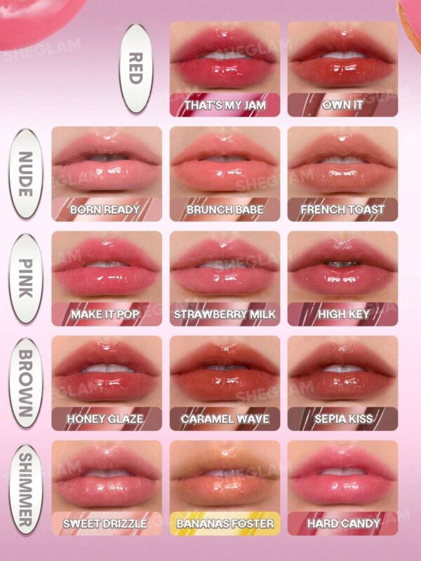 sheglam glass lock air ملمع شفاه born ready علامة تجارية جمال مكياج ميكب مستحضرات تجميل للنساء الفتيات مثالي لفصل الصيف الربيع مثالي ل y2k أزياء أنيقة عيد الأم هدية حفلة جاهز أفضل لون 21
