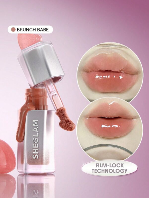 sheglam glass lock air ملمع شفاه born ready علامة تجارية جمال مكياج ميكب مستحضرات تجميل للنساء الفتيات مثالي لفصل الصيف الربيع مثالي ل y2k أزياء أنيقة عيد الأم هدية حفلة جاهز أفضل لون 1