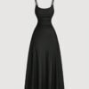shein mod فستان إنزلاقي إيقاع مطرز الخصر 1