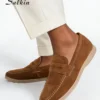 salkin أحذية لوفر رجالية فاخرة بلون كريمي موحد من الشمواه الصناعي، أحذية كاجوال بتصميم كلاسيكي فاخر بأسعار معقولة للحياة العصرية، موكاسين ناعم ومريح وقابل للتنفس مع نعل متين، أحذية اجتماعية أنيقة للرجل النبيل، متعددة الاستخدامات مع البدلات والطلاب في موسم 12