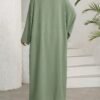 shein lady طقم بلوزة وبنطلون واسع الساق ذو لون أحادي وحافة غير متماثلة، طقم كاجوال مكون من قطعتين للنساء 5