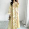 shein najma فستان ماكسي أنيق بطبعة رقمية ملونة بنمط الكرمة، طويل الأكمام وياقة على شكل حرف v، للربيع والخريف 3