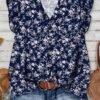 emery rose قميص كاجوال للنساء بأكمام مكشكشة مزخرفة بالزهور، مناسب للصيف emery rose قميص كاجوال للنساء بأكمام مكشكشة مزخرفة بالزهور، مناسب للصيف