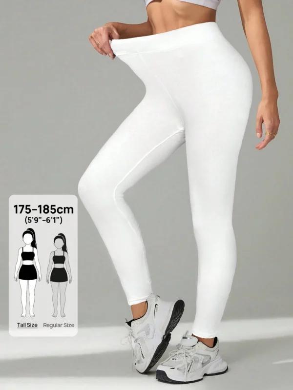 shein tall سروال أبيض مضفر ضيق مع تصميم بسيط للارتداء اليومي والنشاط، سروال أبيض للنساء 12