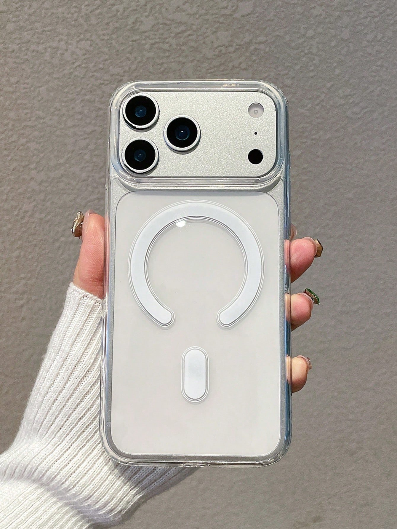 3 قطع/مجموعة غطاء هاتف مغناطيسي شفاف متوافق مع magsafe، 3 ألوان مختلفة أبيض/رمادي/أسود، حلقة مغناطيسية مضادة للسقوط، غطاء واقي من tpu شفاف، مناسب لهواتف 15/14/13/17 برو ماكس، يدعم الشحن اللاسلكي، ألوان محايدة بسيطة، مناسب للرجال والنساء والطلاب، هدية را 9