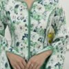 yasmyna فستان بأكمام واسعة وخصر مطوي مطبوع بالزهور بياقة مقطوعة على الطراز العربي للنساء 1