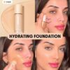 sheglam كريم أساس مرطب من skinfinite honey flawless dewy foundation تغطية مرطبة إخفاء المسام غير المرئية كريم أساس سائل خفيف الوزن غير دهني بدون مسام كريم أساس علامة تجارية جمال مكياج ميكب مستحضرات تجميل للنساء الفتيات مثالي لفصل الصيف الربيع مثالي ل y2k 3