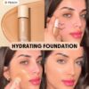 sheglam كريم أساس مرطب من skinfinite كريم أساس shell flawless dewy تغطية مرطبة إخفاء المسام غير المرئية كريم أساس سائل خفيف الوزن ناعم غير دهني كريم أساس الشتاء علامة تجارية جمال مكياج ميكب مستحضرات تجميل للنساء الفتيات مثالي لفصل الصيف الربيع مثالي ل y 11