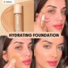 sheglam كريم أساس مرطب من skinfinite كريم أساس shell flawless dewy تغطية مرطبة إخفاء المسام غير المرئية كريم أساس سائل خفيف الوزن ناعم غير دهني كريم أساس الشتاء علامة تجارية جمال مكياج ميكب مستحضرات تجميل للنساء الفتيات مثالي لفصل الصيف الربيع مثالي ل y 10