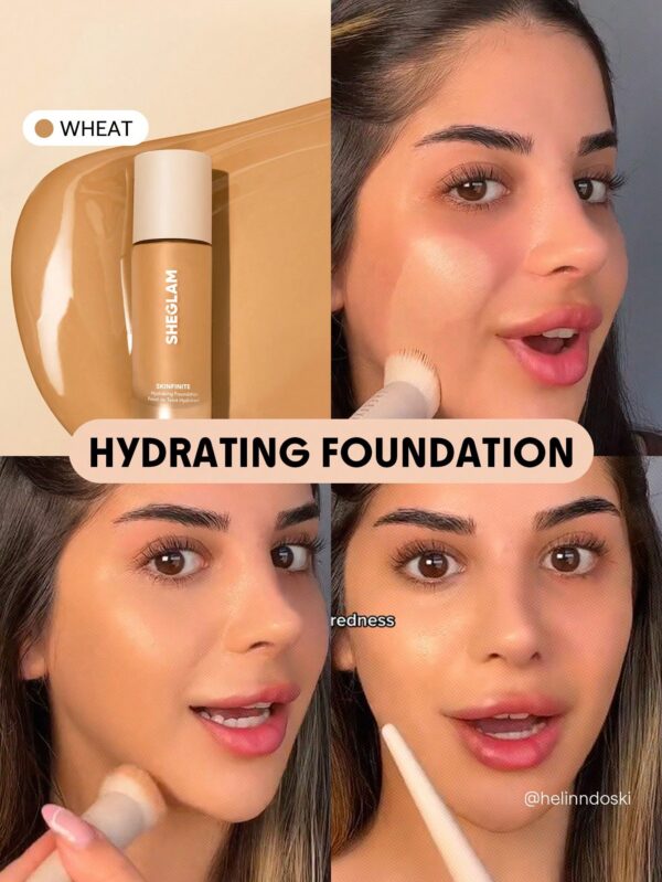 sheglam كريم أساس مرطب من skinfinite honey flawless dewy foundation تغطية مرطبة إخفاء المسام غير المرئية كريم أساس سائل خفيف الوزن غير دهني بدون مسام كريم أساس علامة تجارية جمال مكياج ميكب مستحضرات تجميل للنساء الفتيات مثالي لفصل الصيف الربيع مثالي ل y2k 14