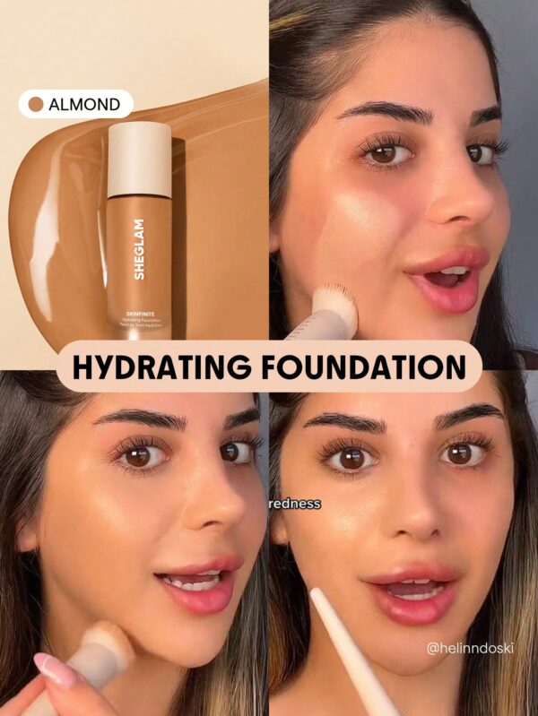 sheglam كريم أساس مرطب من skinfinite honey flawless dewy foundation تغطية مرطبة إخفاء المسام غير المرئية كريم أساس سائل خفيف الوزن غير دهني بدون مسام كريم أساس علامة تجارية جمال مكياج ميكب مستحضرات تجميل للنساء الفتيات مثالي لفصل الصيف الربيع مثالي ل y2k 16