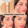 sheglam كريم أساس مرطب من skinfinite honey flawless dewy foundation تغطية مرطبة إخفاء المسام غير المرئية كريم أساس سائل خفيف الوزن غير دهني بدون مسام كريم أساس علامة تجارية جمال مكياج ميكب مستحضرات تجميل للنساء الفتيات مثالي لفصل الصيف الربيع مثالي ل y2k 9