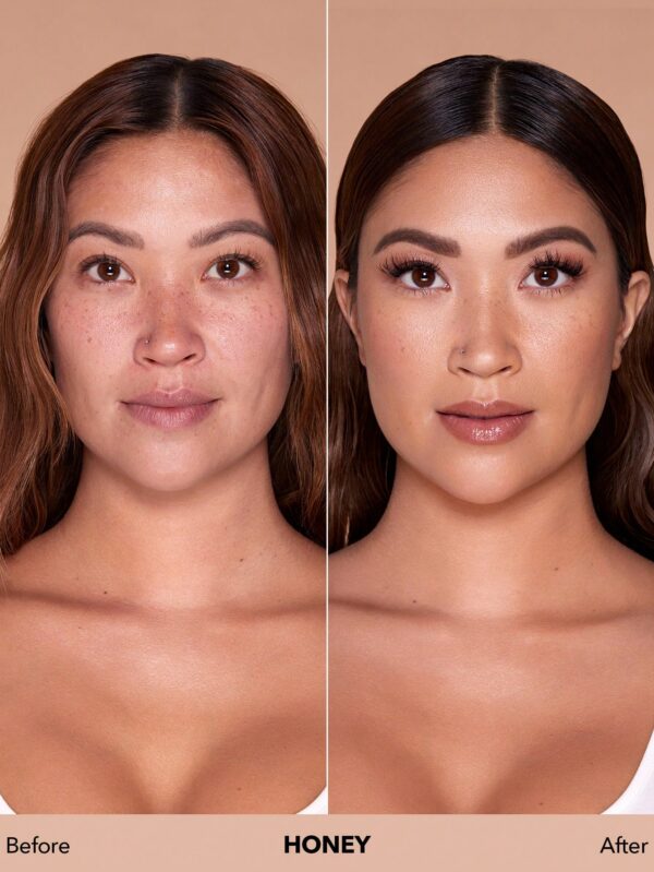 sheglam كريم أساس مرطب من skinfinite honey flawless dewy foundation تغطية مرطبة إخفاء المسام غير المرئية كريم أساس سائل خفيف الوزن غير دهني بدون مسام كريم أساس علامة تجارية جمال مكياج ميكب مستحضرات تجميل للنساء الفتيات مثالي لفصل الصيف الربيع مثالي ل y2k 39