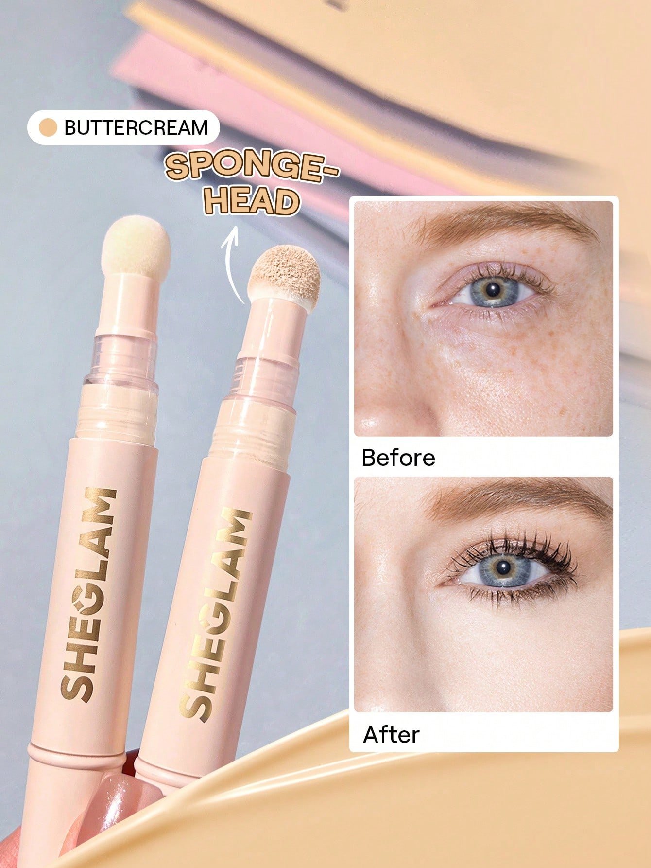 sheglam كونسيلر complexion boost رأس إسفنجي لتطبيق chantilly كونسيلر سائل غير لامع مصحح لوني يدوم طويلاً كونسيلر مرطب خفيف الوزن يدوم طوال اليوم كونسيلر كونسيلر علامة تجارية جمال مكياج ميكب مستحضرات تجميل للنساء الفتيات مثالي لفصل الصيف الربيع مثالي ل y2 9