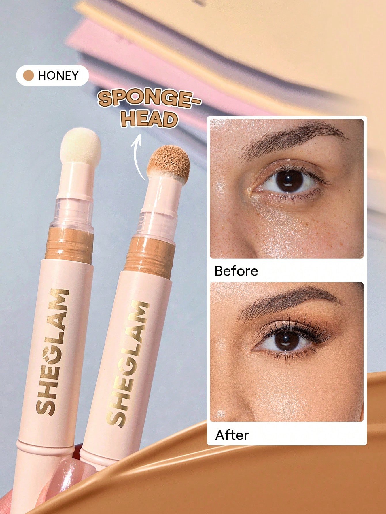 sheglam كونسيلر complexion boost رأس إسفنجي لتطبيق chantilly كونسيلر سائل غير لامع مصحح لوني يدوم طويلاً كونسيلر مرطب خفيف الوزن يدوم طوال اليوم كونسيلر كونسيلر علامة تجارية جمال مكياج ميكب مستحضرات تجميل للنساء الفتيات مثالي لفصل الصيف الربيع مثالي ل y2 17