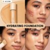 sheglam كريم أساس مرطب من skinfinite honey flawless dewy foundation تغطية مرطبة إخفاء المسام غير المرئية كريم أساس سائل خفيف الوزن غير دهني بدون مسام كريم أساس علامة تجارية جمال مكياج ميكب مستحضرات تجميل للنساء الفتيات مثالي لفصل الصيف الربيع مثالي ل y2k 8