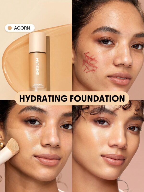 sheglam كريم أساس مرطب من skinfinite كريم أساس shell flawless dewy تغطية مرطبة إخفاء المسام غير المرئية كريم أساس سائل خفيف الوزن ناعم غير دهني كريم أساس الشتاء علامة تجارية جمال مكياج ميكب مستحضرات تجميل للنساء الفتيات مثالي لفصل الصيف الربيع مثالي ل y 8